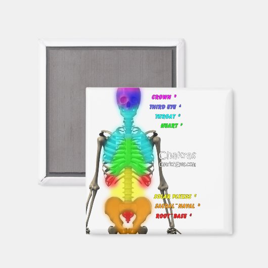 Chakras Skeleton Magnet (Vorderseite/Rückseite)