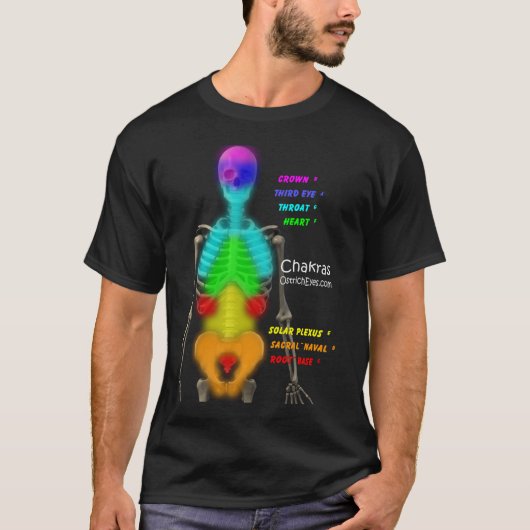 Chakras Skelett T-Shirt (Vorderseite)