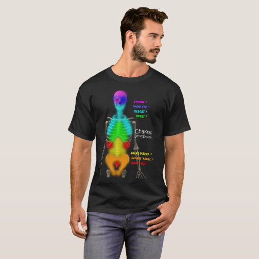 Chakras Skelett T-Shirt (Vorne ganz)