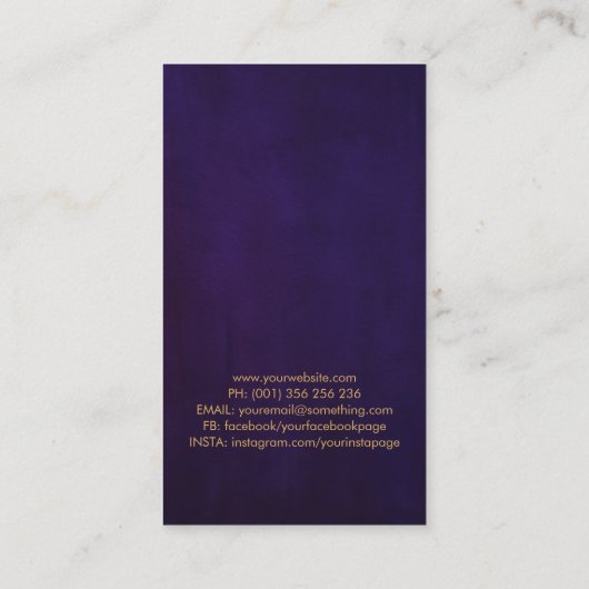 Chakras Tree Branch Blüh Visitenkarte (Rückseite)