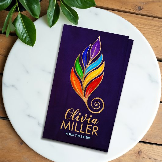 Chakras Tree Branch Blüh Visitenkarte