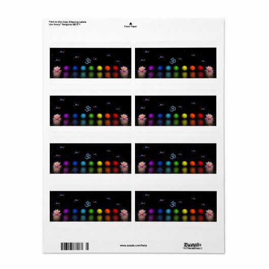 Chakras-Vögel und Om (Vorne)