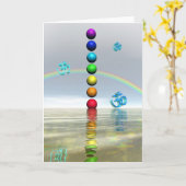 chakras weiß karte (Gelbe Blume)