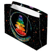 Chakras Zen Stones und Enso Kreis Große Geschenktüte (Rückseite Schrägansicht)