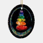 Chakras Zen Stones und Enso-Kreis Keramik Ornament (Rechts)