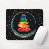 Chakras Zen Stones und Enso-Kreis Mousepad (Mit Mouse)