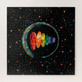 Chakras Zen Stones und Enso-Kreis Puzzle (Horizontal)