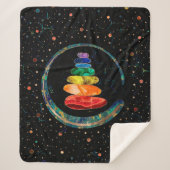 Chakras Zen Stones und Enso Kreis Sherpadecke (Vorderseite)