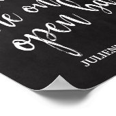 Chalboard Wedding Open Bar 8x10 Sign Poster (Ecke)