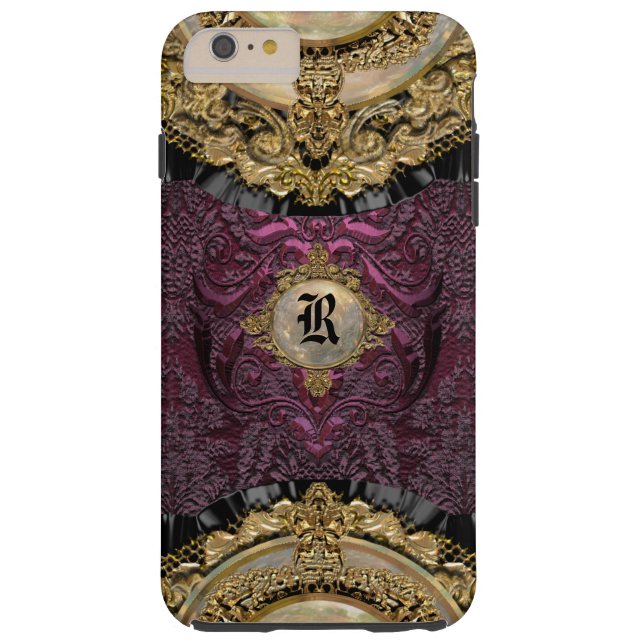 Chalchadoriz Elegance Girly Monogram Plus Case-Mate iPhone Hülle (Rückseite)