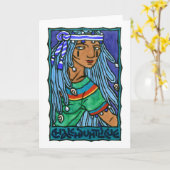 Chalchiuhtlicue Gruß-Karte Karte (Gelbe Blume)