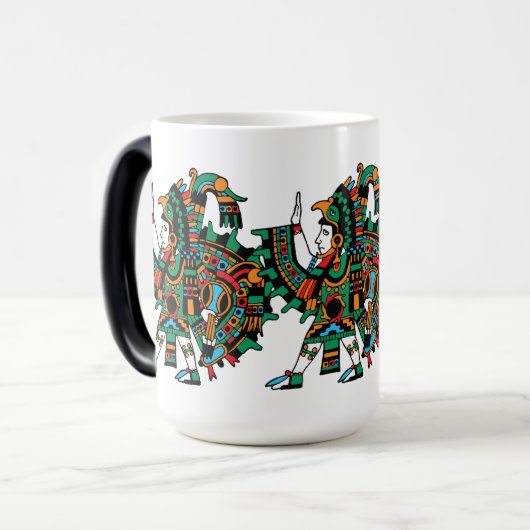 Chalchiuhtotolin - Schirmherr junger Krieger Verwandlungstasse (Vorderseite Links)