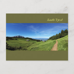 Chalet and pastures in South Tyrol Postkarte