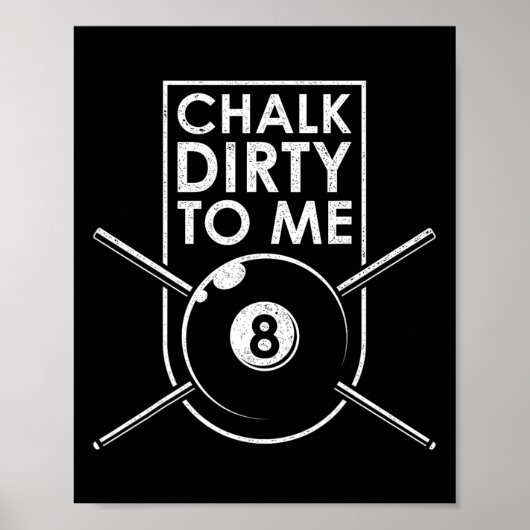 Chalet Dirty zu mir Pool Billardtisch Poster (Vorne)
