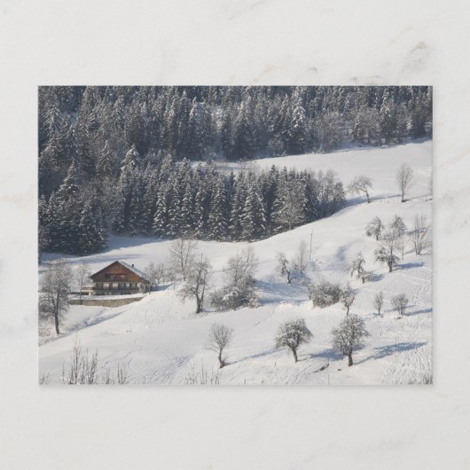 Chalet - Französische Alpen Postkarte (Vorderseite)