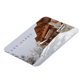 Chalet im Skigebiet Alpen, Frankreich Magnet (Linke Seite)