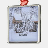 Chalet in Lapland Ornament Aus Metall (Links)