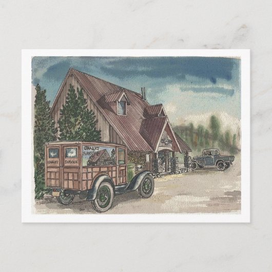 Chalet-Lieferung Postkarte (Vorderseite)