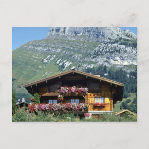 Chalet oberhalb von Le Grand Bornand, Französische Postkarte