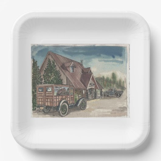 Chalet Pappteller (Vorderseite)
