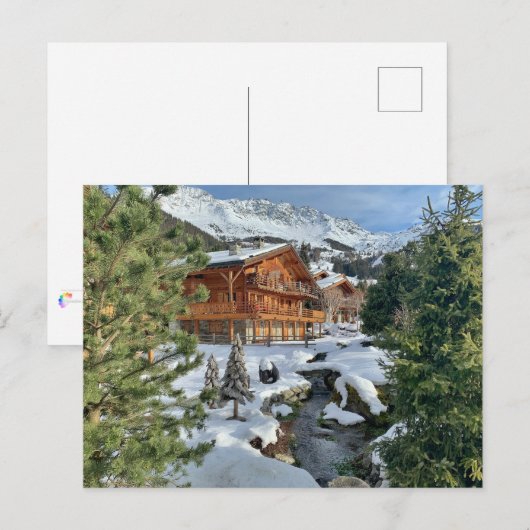 Chalet Postkarte (Vorne/Hinten)