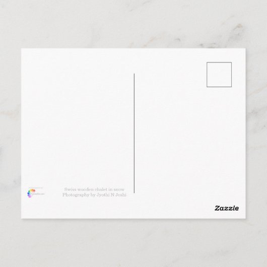 Chalet Postkarte (Rückseite)