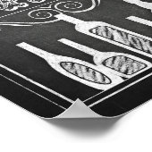 Chalet Style BAR Sign Print Poster (Ecke)