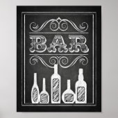 Chalet Style BAR Sign Print Poster (Vorne)