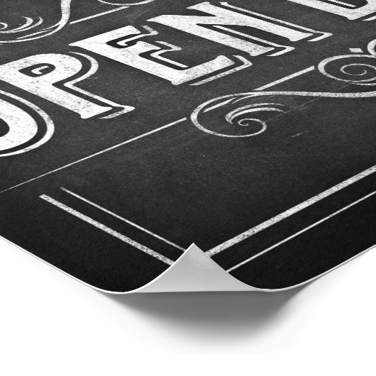 Chalet Style OPEN BAR signieren Poster (Ecke)