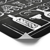 Chalet Style Party Print / SALOON-Zeichen Poster (Ecke)