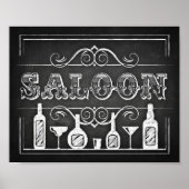 Chalet Style Party Print / SALOON-Zeichen Poster (Vorne)