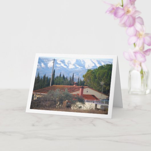 Chalet und Snowy Mountains Karte (Orchidee)