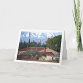 Chalet und Snowy Mountains Karte (Vorderseite)