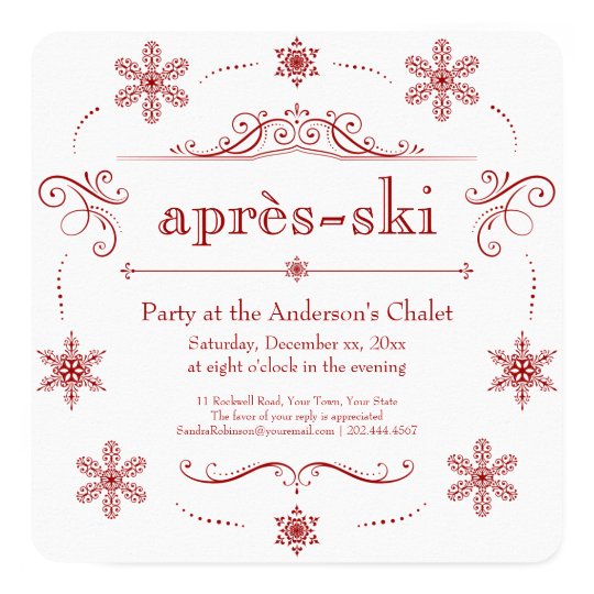 Chalet Winter Feiertag Party Oder Apres Ski Einladung Zazzle De