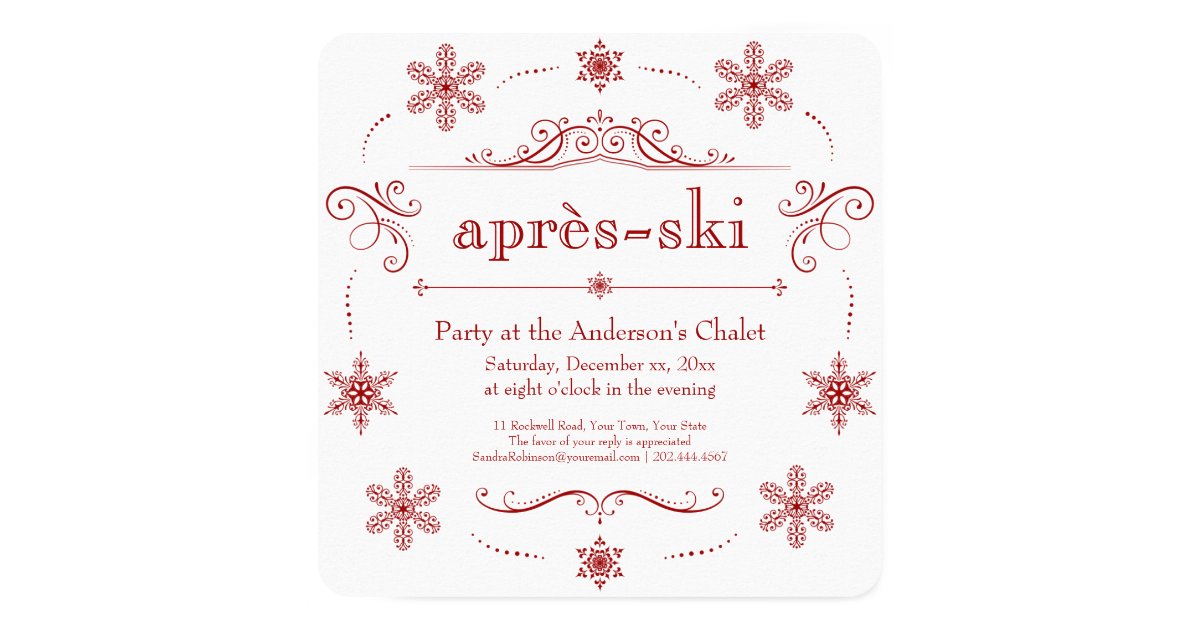 Chalet Winter Feiertag Party Oder Apres Ski Einladung Zazzle De