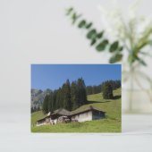 Chalets in den Schweizer Alpen Postkarte (Stehend Vorderseite)