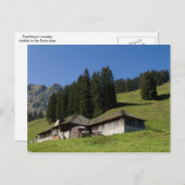 Chalets in den Schweizer Alpen Postkarte (Vorne/Hinten)