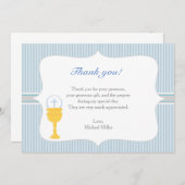 Chalice Communion Blue Danke-Card Dankeskarte (Vorne/Hinten)