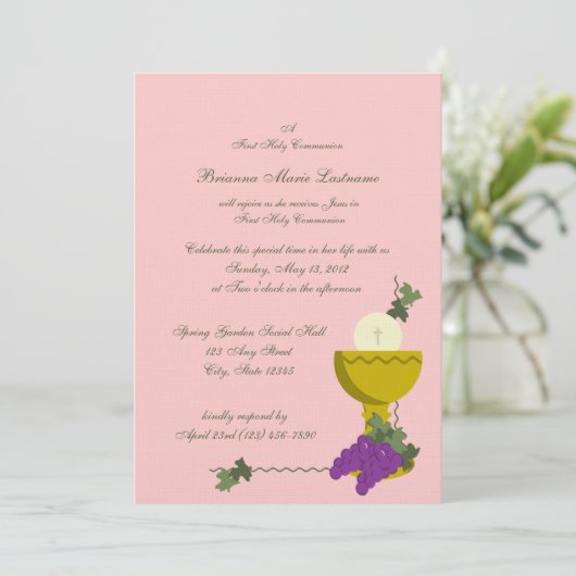 Chalice Communion Einladung (Stehend Vorderseite)