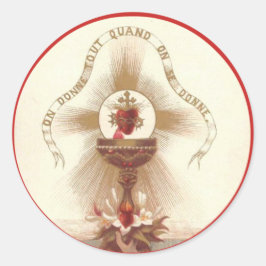 Chalice Cross Rose Gastgeber Gemeinde Jesus Altar Runder Aufkleber