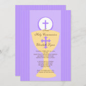 Chalice Girl Lila Einladung (Vorne/Hinten)