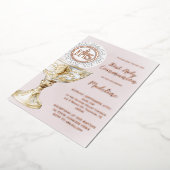 Chalice Host First Communion girl Folieneinladung (Gedreht)