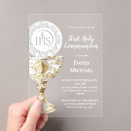 Chalice Host First Holy Communion Acryleinladungen