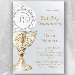 Chalice Host First Holy Communion Einladung