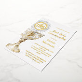 Chalice Host First Holy Communion Folieneinladung (Gedreht)