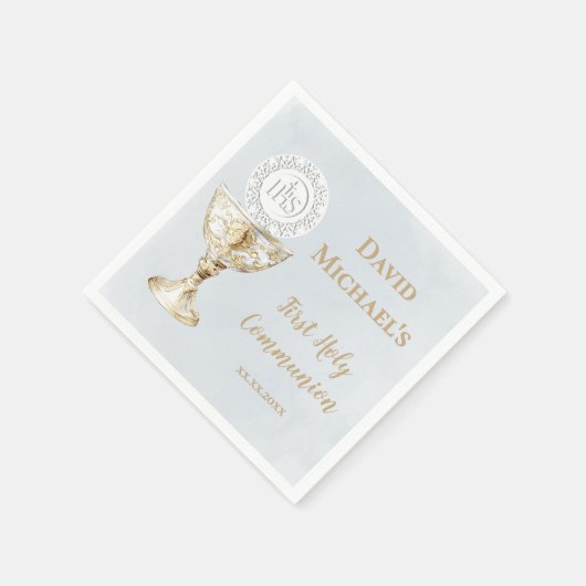 Chalice Host First Holy Communion Serviette (Ecke)