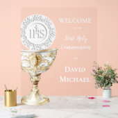 Chalice Host First Holy Communion welcome Acrylschild (Hochzeit)