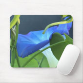 Chalice-of-Blue Morning Glory Close-up Mousepad (Mit Mouse)