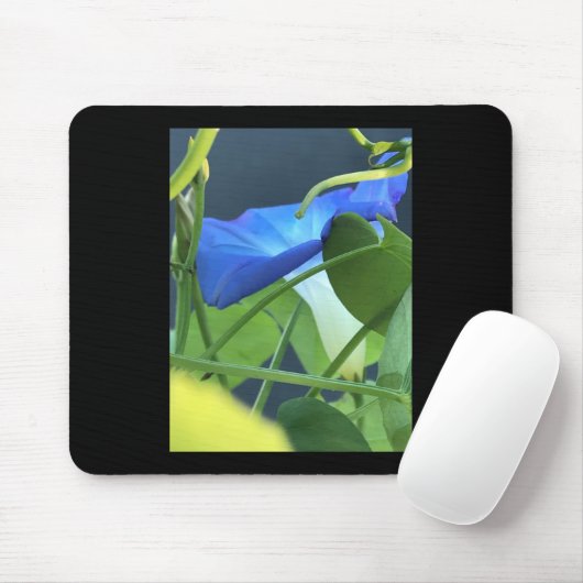 Chalice-of-Blue Morning Glory Mousepad (Mit Mouse)