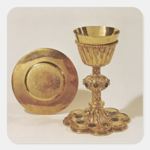 Chalice und Paten Quadratischer Aufkleber
